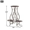 Summerfield Terrace Swirled Iron Triple Plant Stand - Black