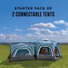 Coleman 3-Person &amp; 6-Person Connectable Tent Bundle w/Fast Pitch Setup - Set of 2 - Blue