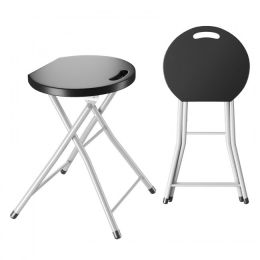 Portable Folding Stools with 330lbs Limited Sturdy Frame