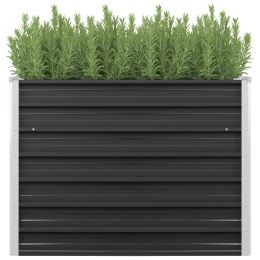 Garden Raised Bed Anthracite 139.4"x15.7"x30.3" Galvanised Steel