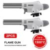 2 Pack Camping Gas Torch Welding Fire Maker Lighter Butane Burner Flame Gun BBQ