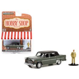 1982 Checker Marathon A12-E Gray with Black Top and Driver in Suit Figure "The Hobby Shop" Series 13 1/64 Diecast Model Car by Greenlight