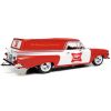 1959 Chevrolet Sedan Delivery Car Red and White "Miller High Life: The Champagne of Beers" 1/24 Diecast Model Car by Auto World