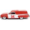 1959 Chevrolet Sedan Delivery Car Red and White "Miller High Life: The Champagne of Beers" 1/24 Diecast Model Car by Auto World