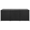 Garden Storage Box Poly Rattan 70.8"x35.4"x29.5" Black