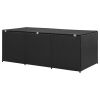 Garden Storage Box Poly Rattan 70.8"x35.4"x29.5" Black