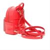 NEW MCM Fuchsia Pink Diamond Textured Patent Leather Stark Backpack Rucksack Bag