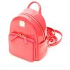 NEW MCM Fuchsia Pink Diamond Textured Patent Leather Stark Backpack Rucksack Bag