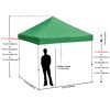 10X10ft EZ Pop Up Canopy Folding Gazebo/Green