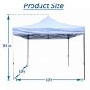 10x10 Ft Outdoor Easy Pop up Canopy Tent, Folding Portable Tent,White YK