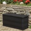 Garden Storage Box Black 46.1"x17.7"x22"