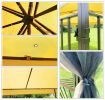 10x10Ft Outdoor Patio Gazebo Canopy Tent With Ventilated Double Roof And Mosquito Net(Detachable Mesh Screen On All Sides),Suitable for Lawn, Garden,