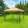 10x10Ft Outdoor Patio Gazebo Canopy Tent With Ventilated Double Roof And Mosquito Net(Detachable Mesh Screen On All Sides),Suitable for Lawn, Garden,