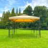 10x10Ft Outdoor Patio Gazebo Canopy Tent With Ventilated Double Roof And Mosquito Net(Detachable Mesh Screen On All Sides),Suitable for Lawn, Garden,