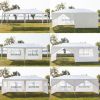 20''x10''(3 x 6m) Six Sides Two Doors Waterproof Tent with Spiral Tubes For Household, Wedding, Party, Parking Shed  XH