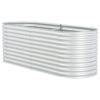 Garden Raised Bed 94.4"x31.4"x31.8" galvanized Steel Silver