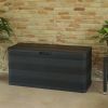 Garden Storage Box Black 46.1"x17.7"x22"