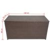 Garden Storage Box Brown 47.2"x19.7"x23.6" Poly Rattan