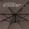 Patio Outdoor Adustment Hanging Cantilever Offset 10 FT Umbrella  With 32 LED  Solar Lights