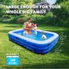 Inflatable Swimming Pools, FUNAVO Inflatable Pool for Kids, Kiddie, Toddler, Adults, 100" X71" X22" Family Full-Sized Swimming Pool, Lounge Pool for O