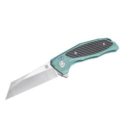 Artisan Megahawk Folder 3.62in M390 Blade Green Titanium