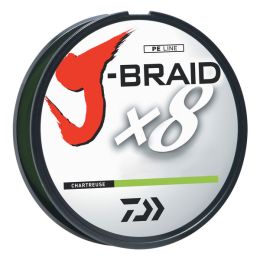 Daiwa J-Braid Chartreuse Fishing Line 330 Yards 10lb Test