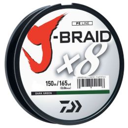 Daiwa J-Braid X8 Filler Spool 150M Dark Green 15 lb. Test