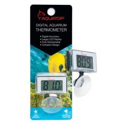 Aquatop Submersible Digital Aquarium Thermometer with Suction Cup Mount White