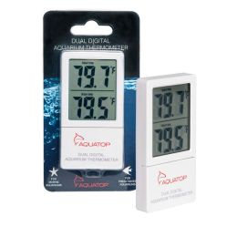 Aquatop External Dual Digital Aquarium Thermometer White, 1ea