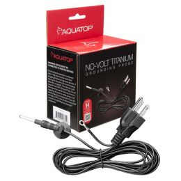 Aquatop NO-VOLT Titanium Aquarium Grounding Probe Black