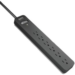 APC PE66 6-Outlet SurgeArrest Surge Protector, 6ft Cord (Black)