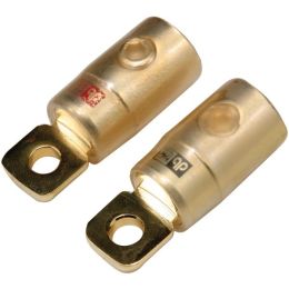 DB Link RTG0 5/16" Gold Ring Terminals, 2 pk (0 Gauge)