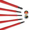 Wiha SoftFinish Slotted/Phillips/Square Insulated Screwdriver Set (5 Piece Set)