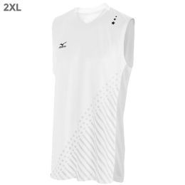 Mizuno DryLite Men's National VI Sleeveless Jersey, White - 2XL