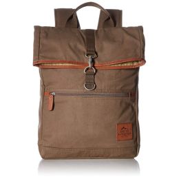 Buxton Men's Expedition II Huntington Gear Fold-Over Canvas Backpack Olive