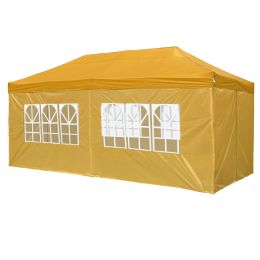 10X20ft EZ Pop Up Canopy Folding Gazebo/Yellow (Warehouse: LA01)