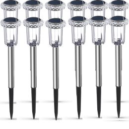 Solar Pathway Lights, Solar Garden Lights Outdoor White, Waterproof Led Path Lights for Yard, Patio, Landscape, Walkway (quantity: 12pcs)