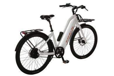 Ebike (Color: STEP-THRU PEARL WHITE, size: L)