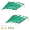 100x100cm PC Hollow Sheet Awning 2PCS/ABS bracket