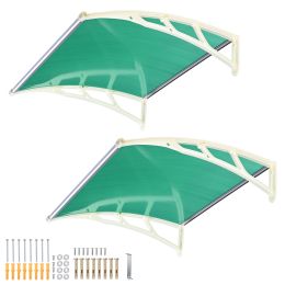 100x100cm PC Hollow Sheet Awning 2PCS/ABS bracket (Color: As Picture)