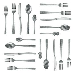 Elegant Western Utensils 20 Piece Flatware Utensil Set 4 In (type: knife and fork, Color: Silver)