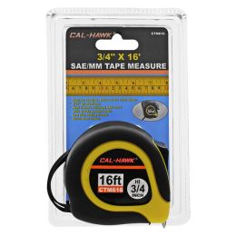 16' x 3/4" Tape Measure (Color: Yellow, Material: Steel)