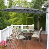 Outdoor Garden Market Double-Sided Twin Patio 15 Feet Umbrella with Crank And Base