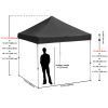 10X10ft EZ Pop Up Canopy Folding Gazebo/Black