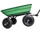 folding wagon  Poly Garden Dump Cart with Steel Frame and 10-in. Pneumatic Tires;  300-Pound Capacity