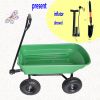 folding wagon  Poly Garden Dump Cart with Steel Frame and 10-in. Pneumatic Tires;  300-Pound Capacity