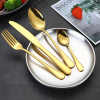 Elegant Western High-End Stainless Steel Tableware 24 Piece Set