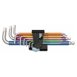 Wera Hex-Plus Color Coded Metric L-Key 9 Piece Set (Color: Rust, Material: Steel)